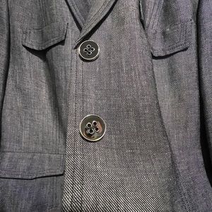 Denim-like, Gray, sports coat, Calvin Klein, no tags but never worn.